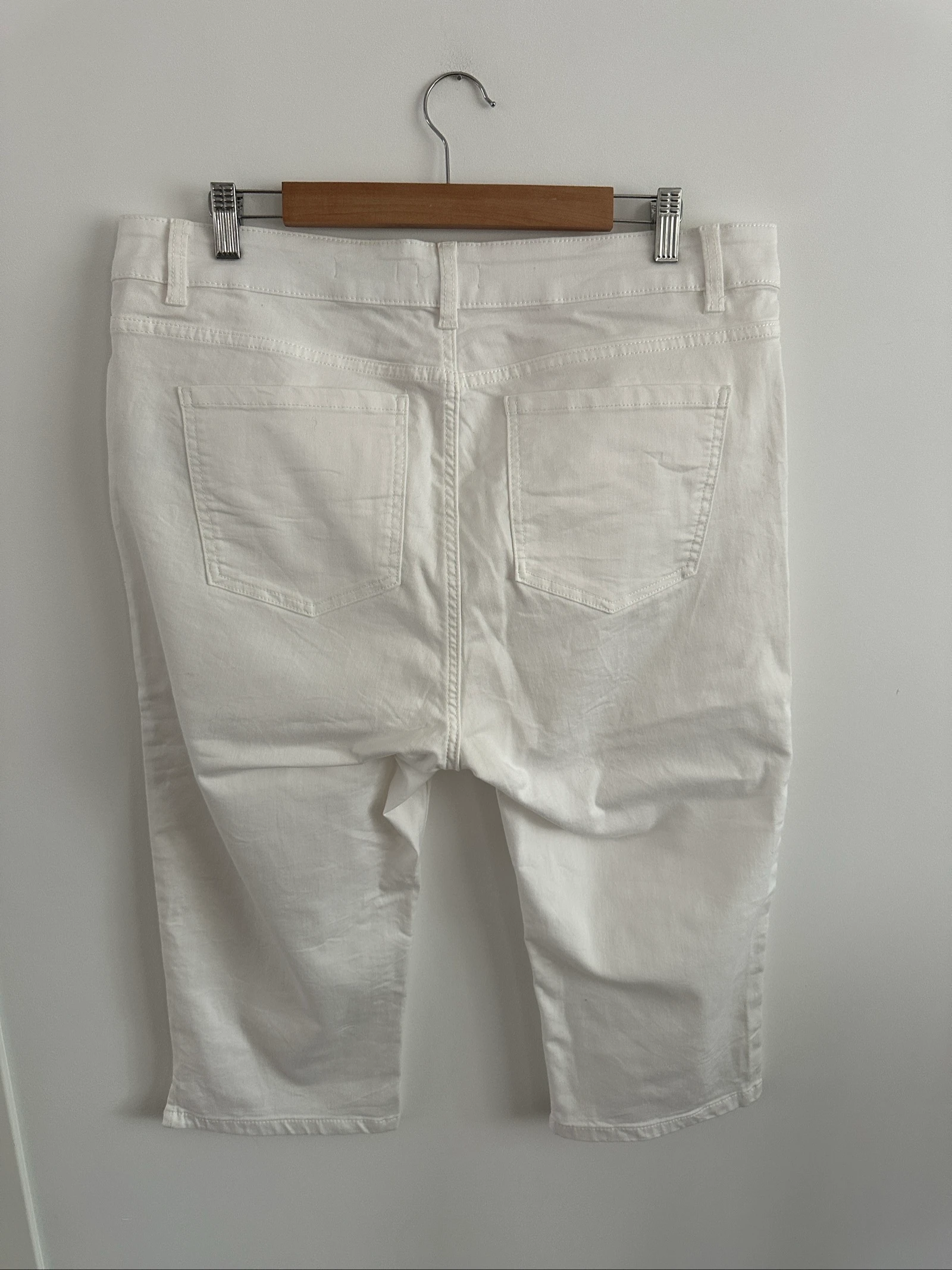 Pantalón Capri Blanco Laura Torelli L (42) / Pirata Vaquero Elástico – photo 4